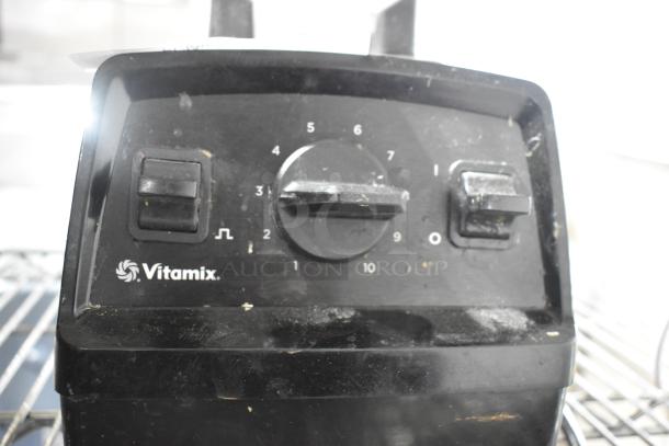 2018 Vita-Mix VM0197 Commercial Blender Base, 120V, 1 phase. Black control panel with dial and switches, used condition.