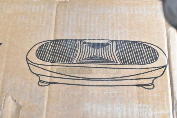 Brand new LifePro Rimblex Max 4D Vibration Plate in original packaging, slight box wear, valuable for fitness enthusiasts.