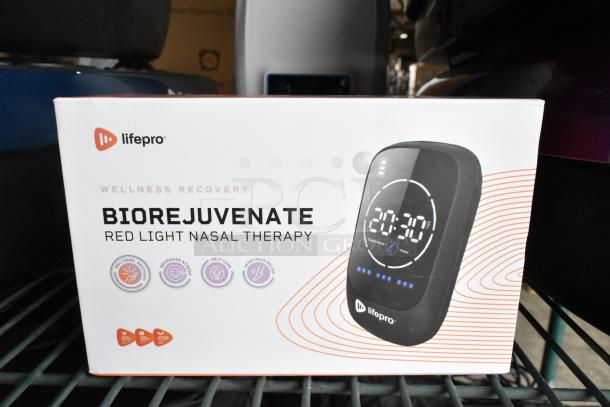 LifePro Biorejuvenate Red Light Nasal Therapy box, wellness recovery benefits highlighted, pristine condition.