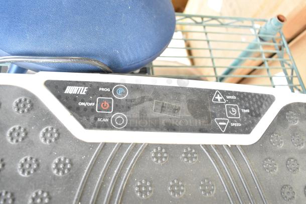 Hurtle HURVBTR36 vibration plate, control panel close-up, showing buttons for speed and time settings, used condition.