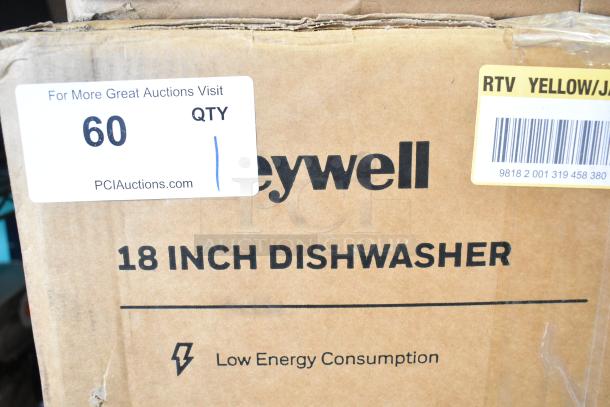 BRAND NEW Honeywell HDS18SS Dishwasher, 18 in., 8 settings, 6 programs, stainless steel tub, UL/Energy Star, low energy.