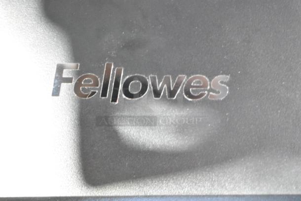 Fellowes Powershred LX180 Black Cross-Cut Shredder with silver logo; durable and efficient for secure document disposal.