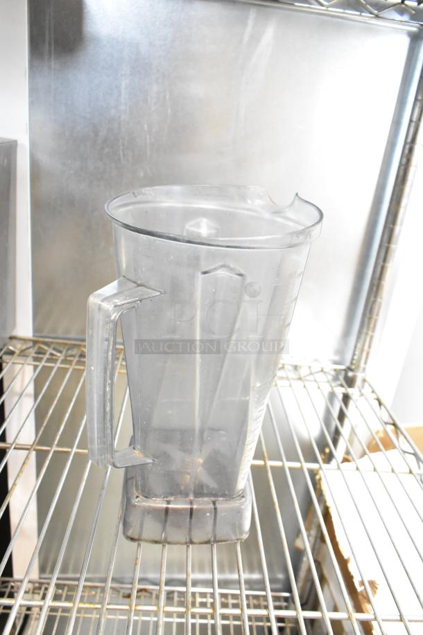 2 Vita-Mix VM0102/VM0103 blenders without lids, clear containers, 120 volts, 1 phase, used condition.