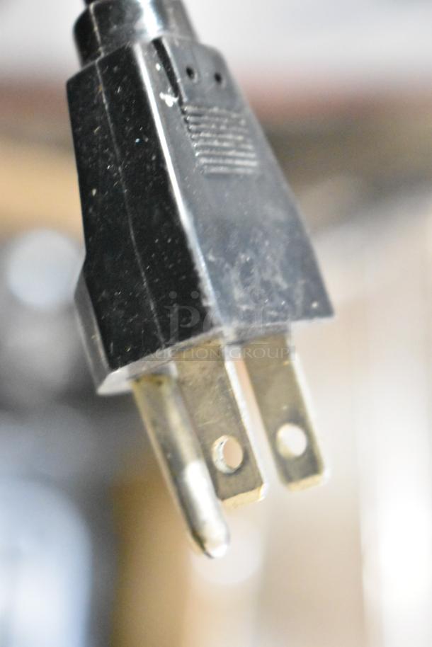 Two Vita-Mix VM0102/VM0103 blenders without lids, 120 volts, 1 phase, shown with power plug detail.