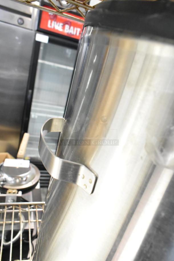 Curtis TC-7H Beverage Holder Dispenser, stainless steel, side handle, excellent condition, ideal for professional use.