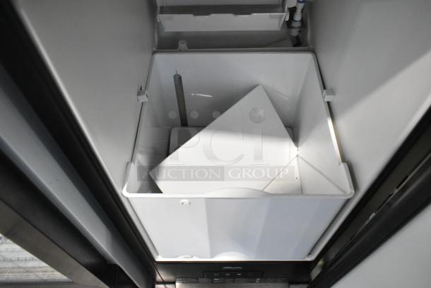 Danby DIM32D1BSSPR 15-inch undercounter ice maker, 32 lbs daily ice production, visible storage bin, built-in drain pump.