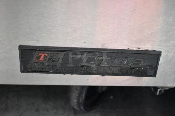 True TUC-48 commercial 2-door undercounter cooler label, model TUC-48, 115 volts, 1 phase.