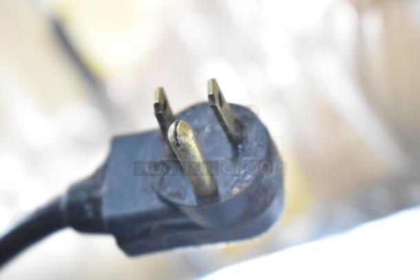 Close-up of a power plug for a True TUC-48 Commercial 2 Door Undercounter Cooler, 115 Volts, 1 Phase.