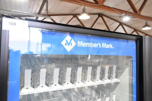 Crane 5800-4 Metal Vending Machine, 115V, 1 Phase, bill acceptor, Member's Mark branding, commercial use.