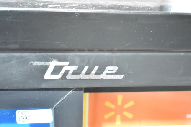 True GDM-41SL-48-HC-LD cooler, 2-door merchandiser, visible logo, 115V 1-phase, commercial use.