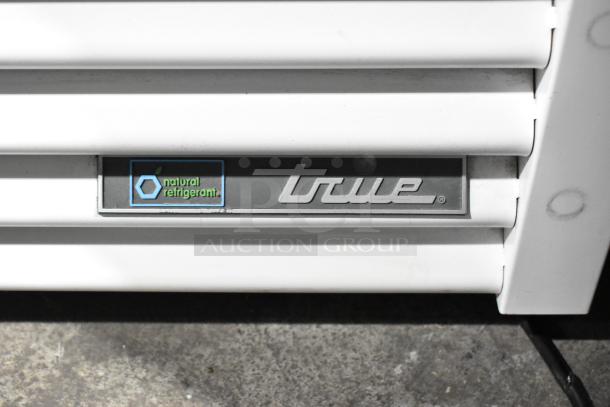 2021 True TSCI-600R-G-PH commercial cooler label, features "natural refrigerant" and True branding in grey and black.