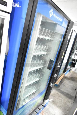 Crane 5800-4 metal bottled drink vending machine with bill acceptor, 115 volts, 1 phase, commercial use, visible shelves.
