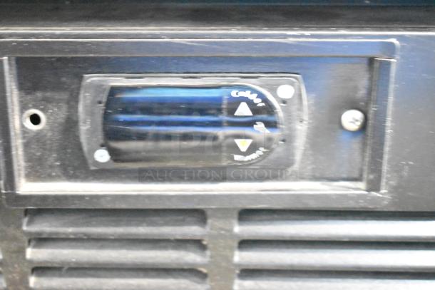 Habco SE12 Commercial Single Door Reach In Cooler control panel, 115 Volts, 1 Phase, temperature adjustment visible.