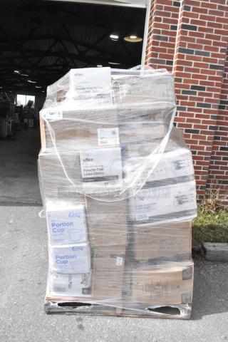 38 BRAND NEW SCRATCH AND DENT! Items Including Hot Cups, Take Out Bags, Teaspoons, Containers. See Description for Details. 38 Times Your Bid! MAR26-97