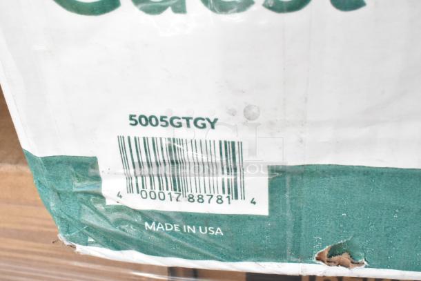 Packaging with a barcode labeled "5005GTGY" and "Made in USA" showing signs of wear. Part of an auction for 24 new scratch and dent items.