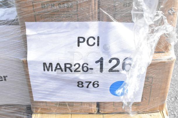 20 brand new scratch and dent items including fry pan, bud vase, and deep dish pizza pans. Lot labeled PCI MAR26-126.