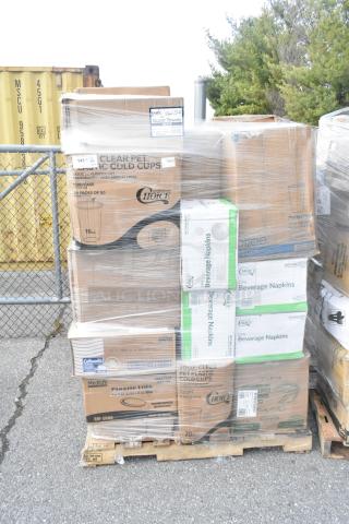 32 BRAND NEW SCRATCH AND DENT! Items Including Containers, Cold Cups, Gloves, Portion Cups. See Description for Details. 32 Times Your Bid! MAR26-70