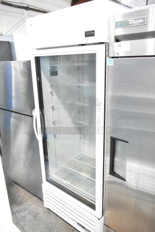 2021 True TSCI-600R-G-PH commercial cooler, single glass door, 115V, 1 phase. Appears in excellent condition.