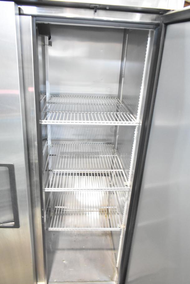 2020 True T-35-HC Commercial 2 Door Reach In Cooler, stainless steel, 115V, 1 Phase, interior shelves, excellent condition.