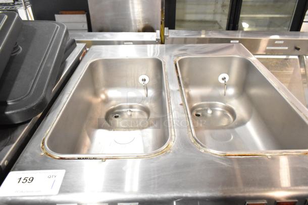 Taylor 342D-27 stainless steel frozen beverage machine, dual flavor, drink mixer, on casters, 208-230V, 1 phase.