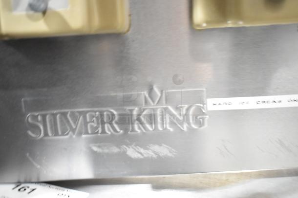 Silver King Commercial 3 Head Frozen Drink Mixer, 115 Volts, 1 Phase; Silver King logo on metal exterior.