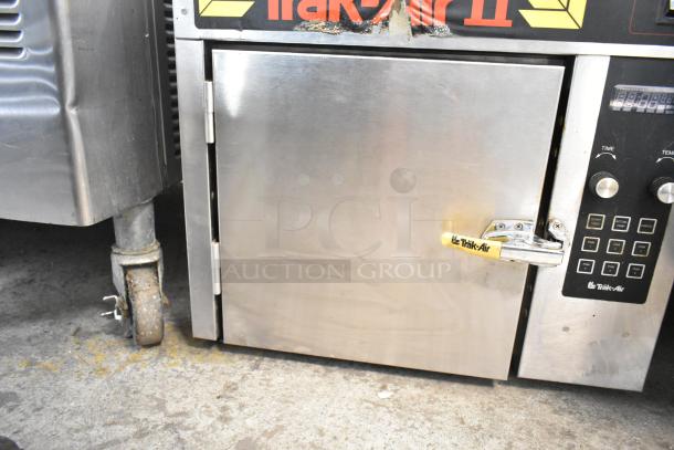Trak-Air TAEMC-II Commercial Greaseless Fryer, stainless steel, 120V, 1-phase, visible control panel, used condition.
