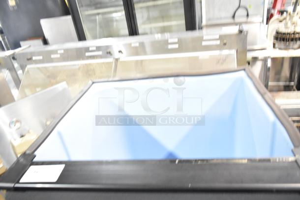 Ice-O-Matic B55PSB ice machine bin, 510 lb capacity. Features blue interior, commercial-grade build.
