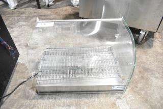 BRAND NEW KoolMore HDC-1.5C curved glass countertop display warmer, 1.5 cu. ft., 110-120 Volts, minor dents.