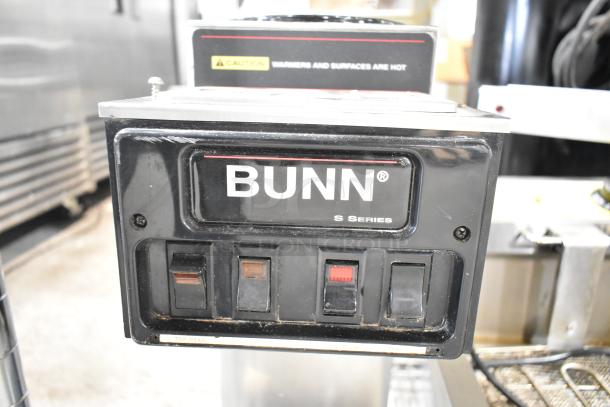 Bunn Commercial 3 Burner Coffee Machine, S Series, 115V, 1 Phase. Features control panel with switches; used condition.