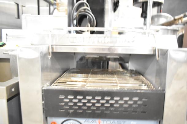 2022 AvaToast 184T140 commercial conveyor toaster, 10" wide, 3" opening, 300 slices/hour, 120V, good condition.