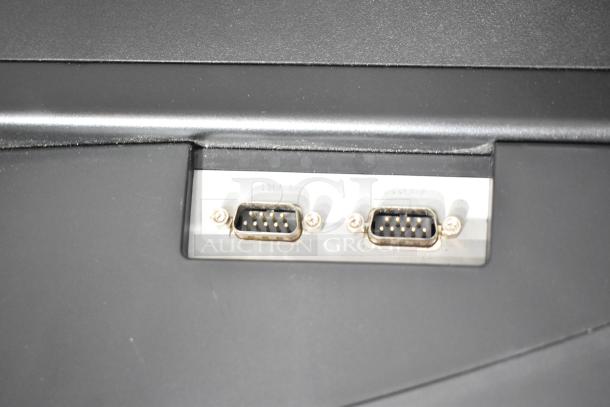 Royal alpha 7000ML cash register ports. Model indicates electronic cash handling with 115 Volts, 1 Phase power.