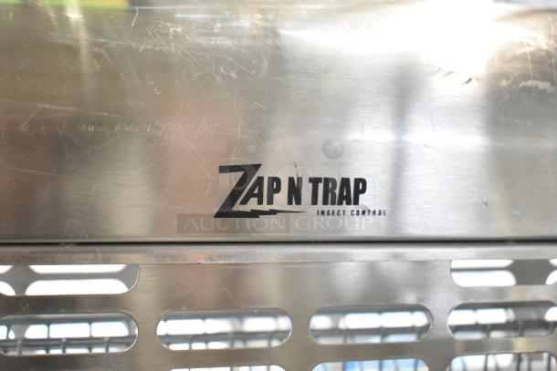 Zap N Trap Bug Zapper, metallic finish, 120 volts, 1 phase, visible branding.