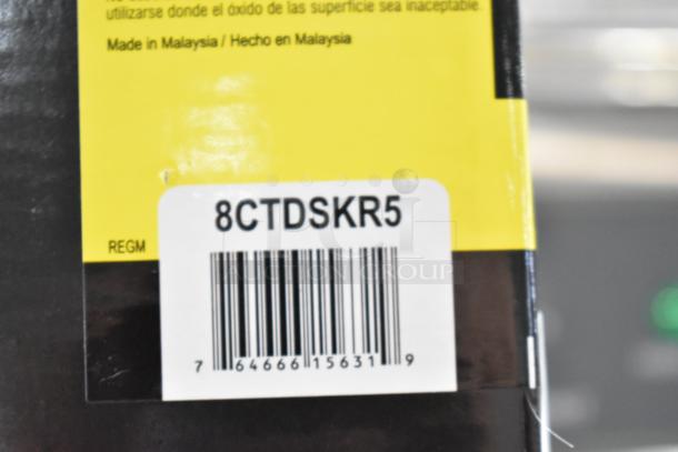 Box of Grip Rite 8D sinkers, 2-3/8". Visible barcode with code "8CTDSKR5." Made in Malaysia.