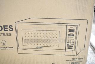 BRAND NEW SCRATCH AND DENT! Commercial Chef Countertop Microwave. 120 Volts, 1 Phase.