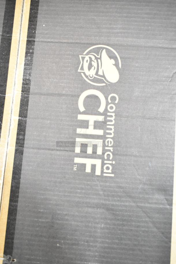 Commercial Chef Countertop Microwave box, brand new, scratch and dent condition, 120 volts, 1 phase capacity.