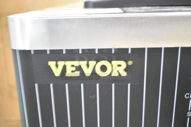 Vevor YKF-8218T Commercial Soft Serve Ice Cream Machine, 2 flavors w/ twist, 110V, stainless steel, countertop model.