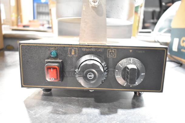 FLB613 Commercial Countertop Waffle Cone Maker, 110 Volts, 2 Phase, features temperature and timer controls.