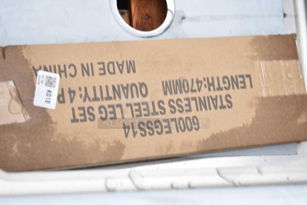 BRAND NEW Regency 600S32424224 commercial 3 bay sink with dual drain boards, scratch and dent condition, in packaging.