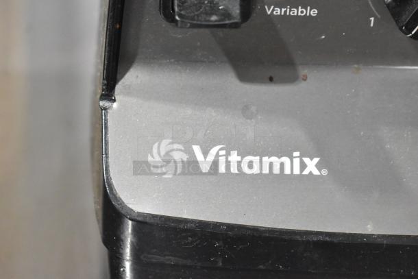 Two Vita-Mix VM0102/VM0103 blenders, black, no lids, 120V, 1 phase, tested not powering on, visible wear.