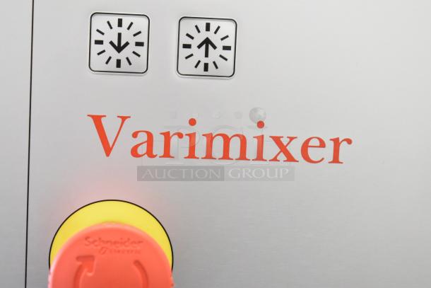 Varimixer V80A control panel with brand name and control buttons, highlighting commercial mixer features.