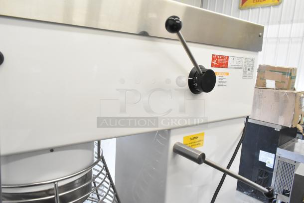 Brand new Varimixer V80A 80 qt planetary dough mixer, includes bowl, guard, attachments, 208V, 3 phase.