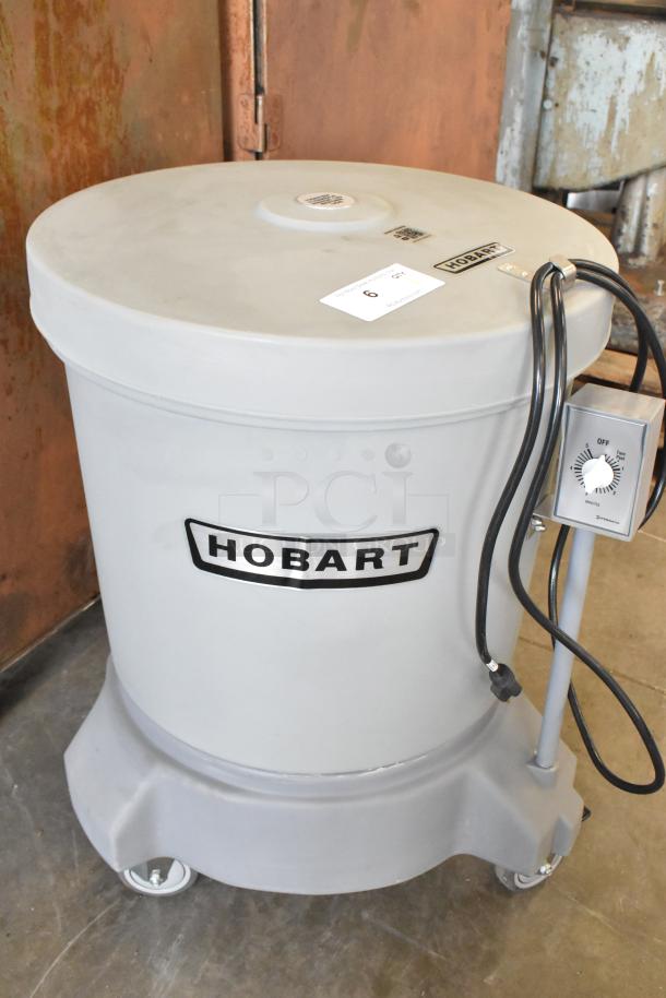 2024 Hobart SDPE-11 20 Gallon Electric Salad Dryer, brand new scratch and dent, on commercial casters, 115V, 1/4 HP.