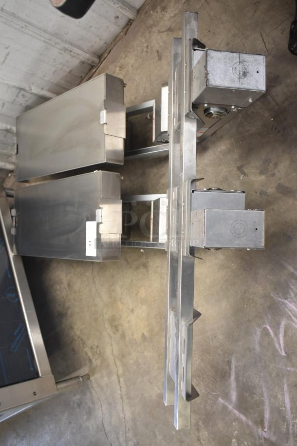 Vulcan VMCS-101BFIFM double clamshell hood for electric griddles, stainless steel, 208V, 1 phase, in good condition.