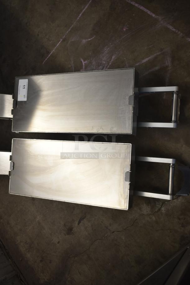 Vulcan VMCS-101BFIFM Commercial Double Clamshell Hood for griddles, 208V. Stainless steel, used condition, with label.