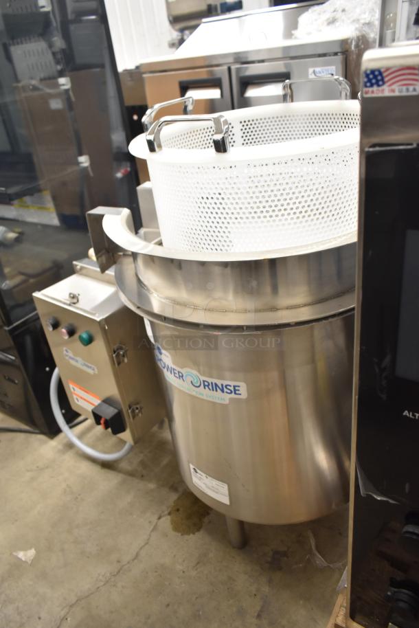 Brand new Insinkerator PRT-3 Power Rinse Food Waste Collector, stainless steel, floor style, 208/220-240V, 3 phase.
