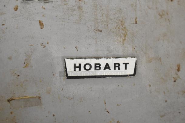 Hobart PD-70 commercial power drive unit with vegetable slicer attachment, 115V, 1-phase, no blade or frame, visible wear.