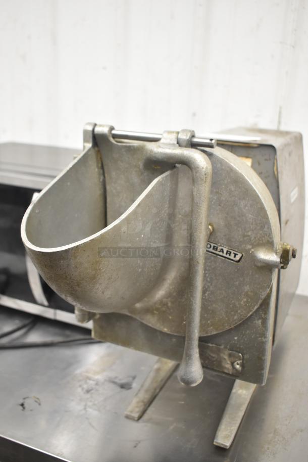 Hobart PD-70 commercial power drive unit with vegetable slicer attachment, no blade or frame, 115V, 1 phase.