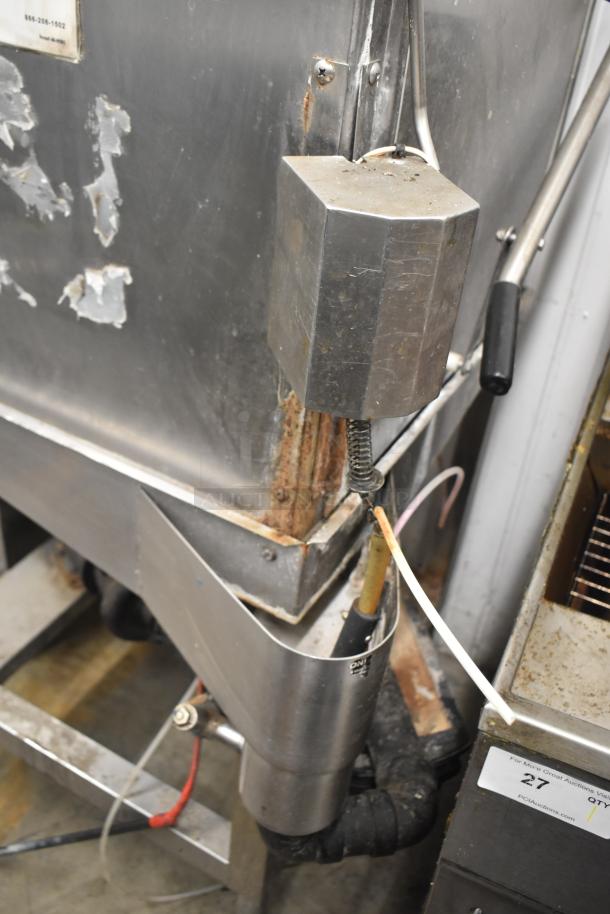 CMA EAH-2 commercial dishwasher, 120 volts, 1 phase, showing signs of rust and wear, visible wiring and switch.