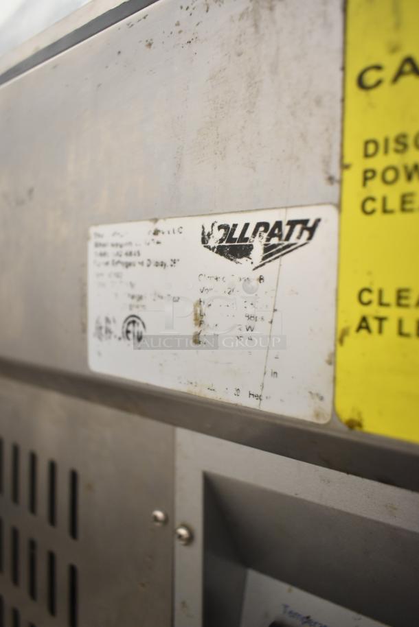 Vollrath Commercial Countertop Deli Display Case, label with model and compliance information visible, moderate wear.