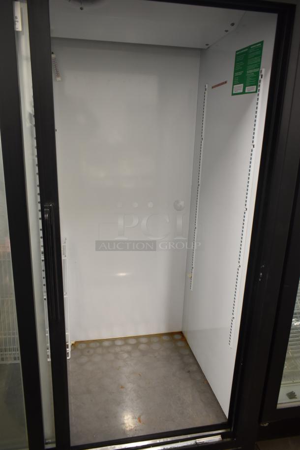 Turbo Air TGM-48RB-N commercial cooler, two-door, reach-in, 115V, 1 phase, used, with visible interior shelving slots.